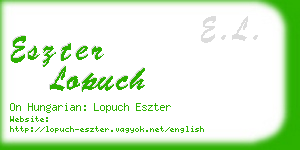 eszter lopuch business card